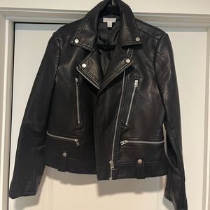 Topshop Black Leather Jacket